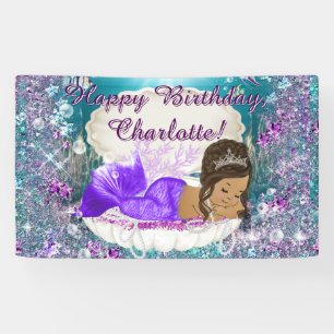 Ethnic Mermaid Birthday Party Banner