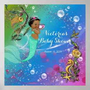 Ethnic Mermaid Under The Sea Poster