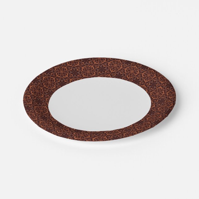 Ethnic modern geometric pattern 2 paper plate (Angled)