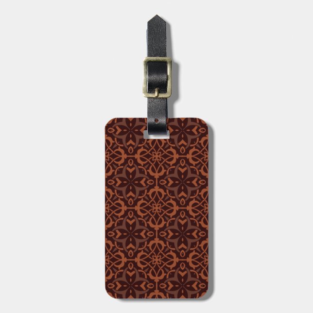 Ethnic modern geometric pattern luggage tag (Front Vertical)
