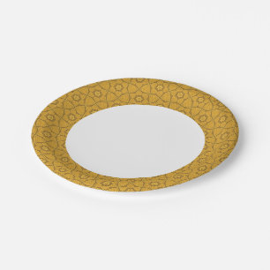 Ethnic modern geometric pattern paper plate