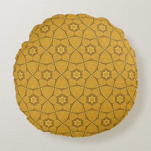 Ethnic modern geometric pattern round cushion