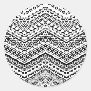 Ethnic Motifs 2 Classic Round Sticker