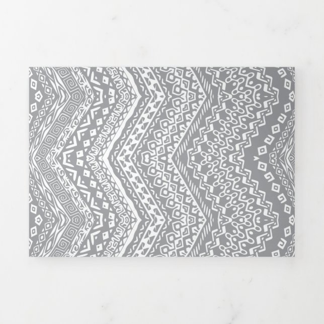 Ethnic Motifs 6 Tri-Fold Announcement (Cover)
