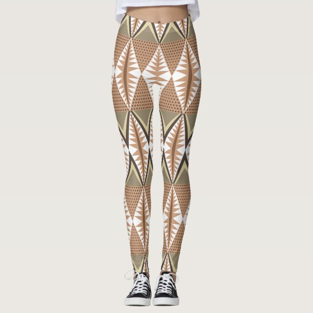 Ethnic Motifs: Elegant Folk Pattern. Leggings (Front)