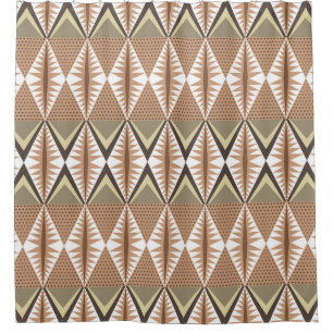 Ethnic Motifs: Elegant Folk Pattern. Shower Curtain