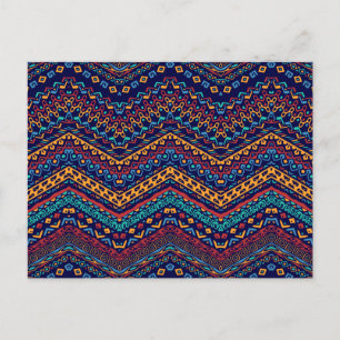 Ethnic Motifs Holiday Postcard
