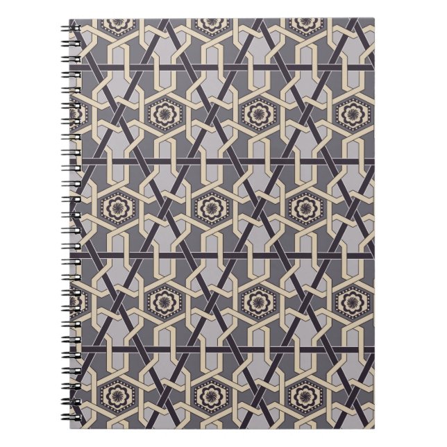 Ethnic Oriental Ornament  Embroidery decor Pattern Notebook (Front)