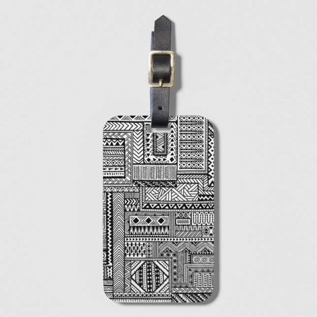 Ethnic Ornament Luggage Tag (Front Vertical)