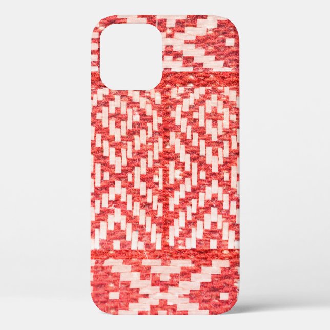 ethnic ornament on natural linen textile Case-Mate iPhone case (Back)