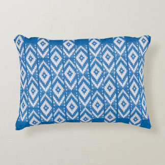 ethnic ornament on natural linen textile decorative cushion