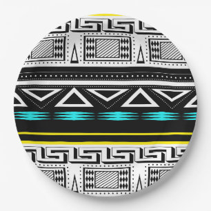 Ethnic ornament paper plate