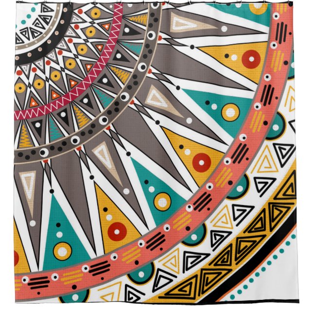 Ethnic, ornament shower curtain (Front)