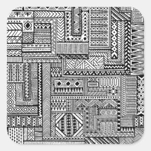 Ethnic Ornament Square Sticker