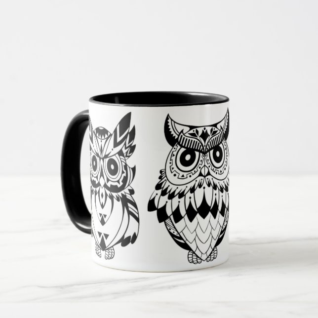 Ethnic Owl Mug (Front Left)