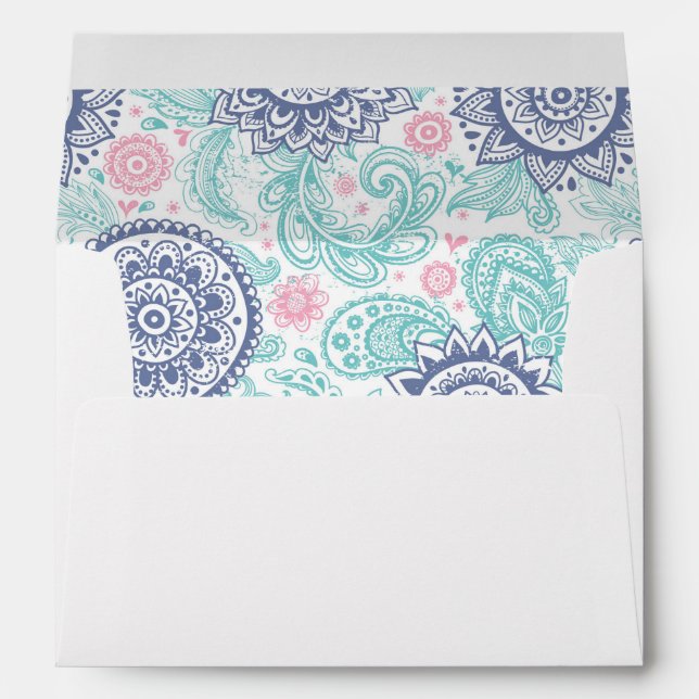 Ethnic Paisley Pattern Envelopes (Back (Bottom))