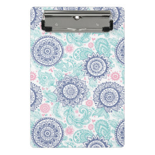 Ethnic Paisley Pattern Mini Clipboard