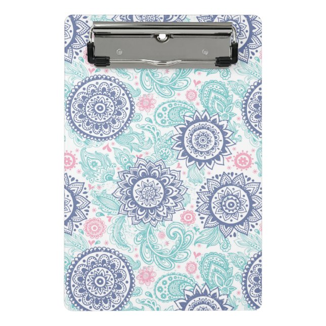 Ethnic Paisley Pattern Mini Clipboard (Front)
