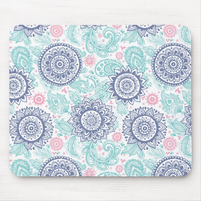 Ethnic Paisley Pattern Mouse Mat (Front)