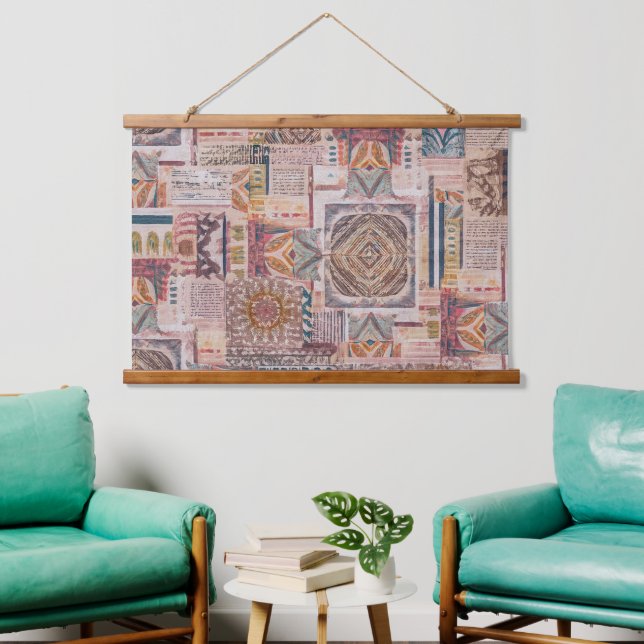 Ethnic Patchwork Abstract Wall Hanging Tapestry (Living Room)