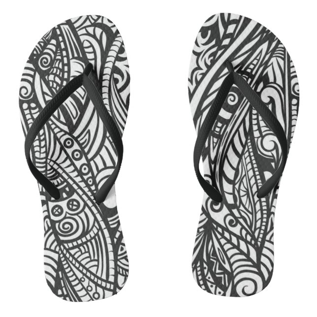 Ethnic pattern 3 flip flops (Footbed)