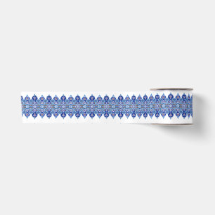 Ethnic Pattern blue and purple ribbon Satin Ribbon