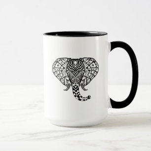 Ethnic Pattern Elephant Mug