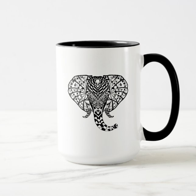 Ethnic Pattern Elephant Mug (Right)
