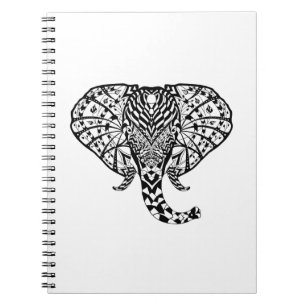 Ethnic Pattern Elephant Notebook