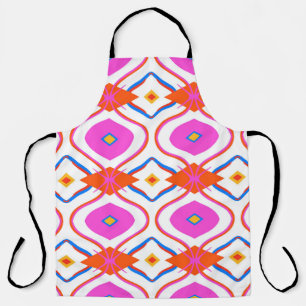 Ethnic pattern in bright pink color with Arabic, T Apron