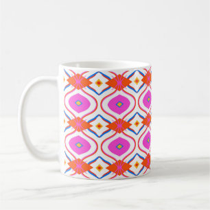 Ethnic pattern in bright pink color with Arabic, T Coffee Mug