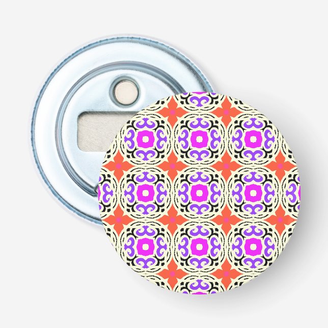 Ethnic Pattern with Moroccan Motifs Bottle Opener (Front)