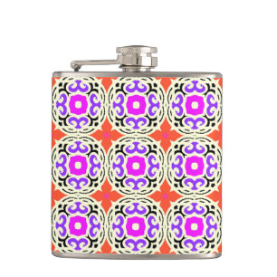 Ethnic Pattern with Moroccan Motifs Hip Flask