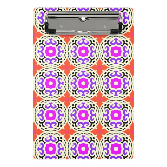 Ethnic Pattern with Moroccan Motifs Mini Clipboard (Front)