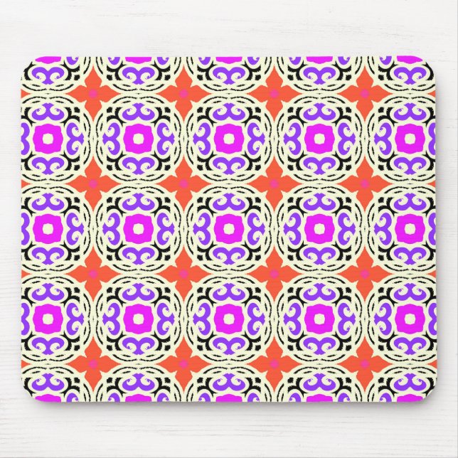 Ethnic Pattern with Moroccan Motifs Mouse Mat (Front)