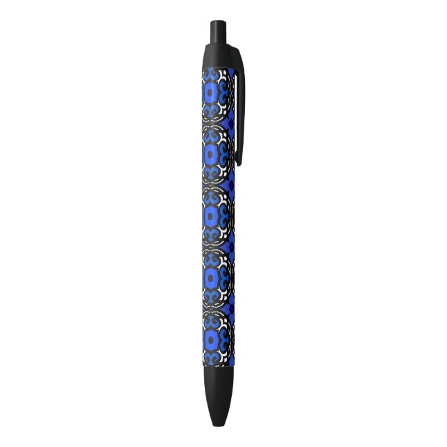 Ethnic Pattern with Turkish Motifs Black Ink Pen (Bottom (Vertical))
