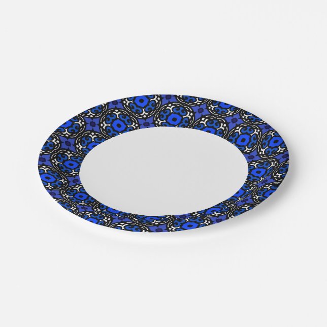 Ethnic Pattern with Turkish Motifs Paper Plate (Angled)
