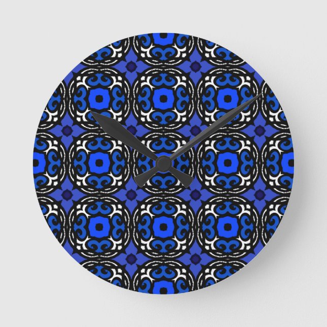Ethnic Pattern with Turkish Motifs Round Clock (Front)