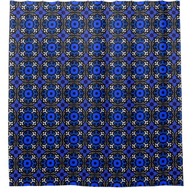 Ethnic Pattern with Turkish Motifs Shower Curtain (Front)