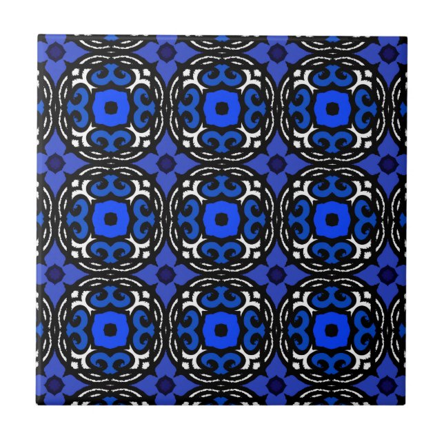 Ethnic Pattern with Turkish Motifs Tile (Front)