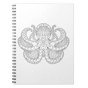 Ethnic Patterned Octopus Notebook