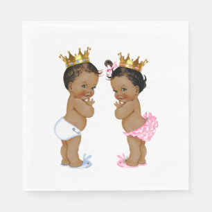 Ethnic Prince and Princess Baby Shower Napkin