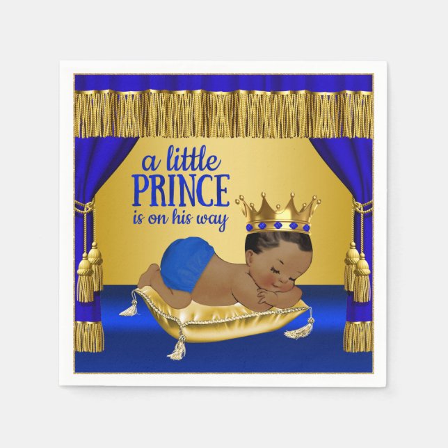 Ethnic Prince Baby Shower Paper Napkins (Front)