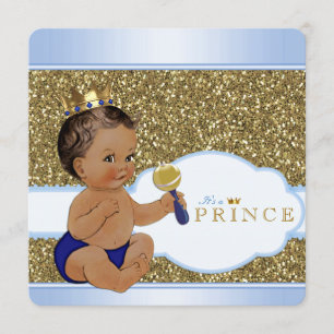 Ethnic Prince Boy Baby Shower Invitation