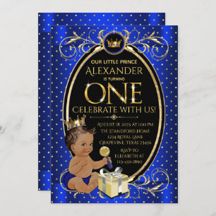 Ethnic Prince First Birthday Party Invitation