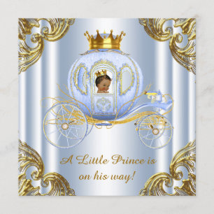Ethnic Prince Royal Carriage Prince Baby Shower Invitation