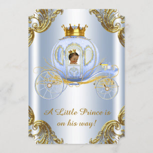 Ethnic Prince Royal Carriage Prince Baby Shower Invitation