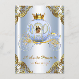 Ethnic Prince Royal Carriage Prince Baby Shower Invitation