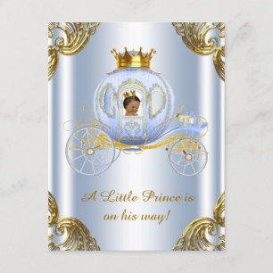 Ethnic Prince Royal Carriage Prince Baby Shower Invitation