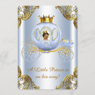 Ethnic Prince Royal Carriage Prince Baby Shower Invitation